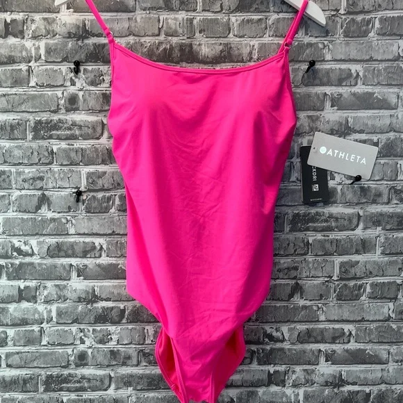 NWT Athleta Women's Vibrant Pink one piece swimsuit - Picture 2 of 11
